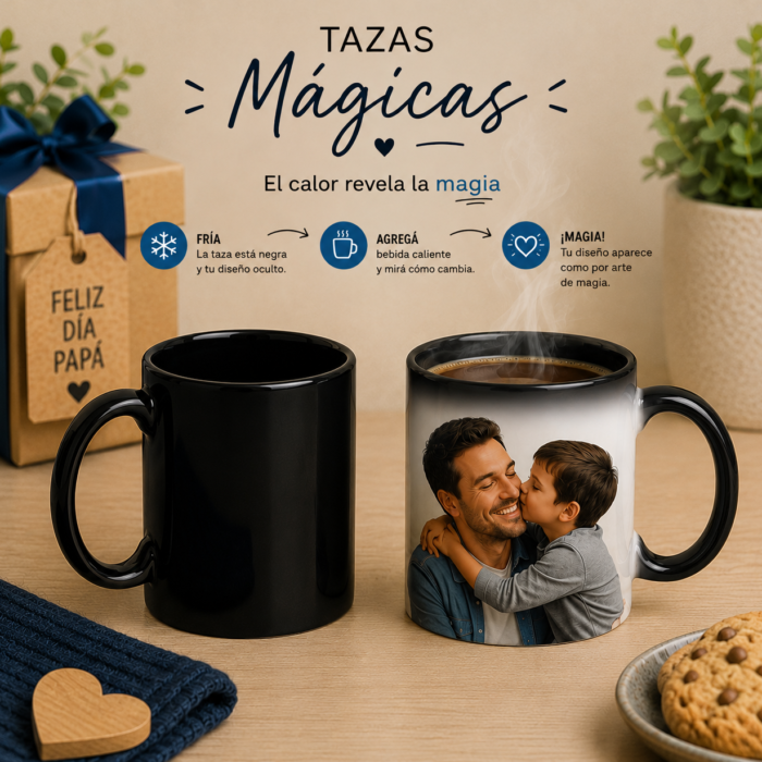 Taza MAGICA Prediseñada DIA DEL PADRE 💙👨‍👦🎁